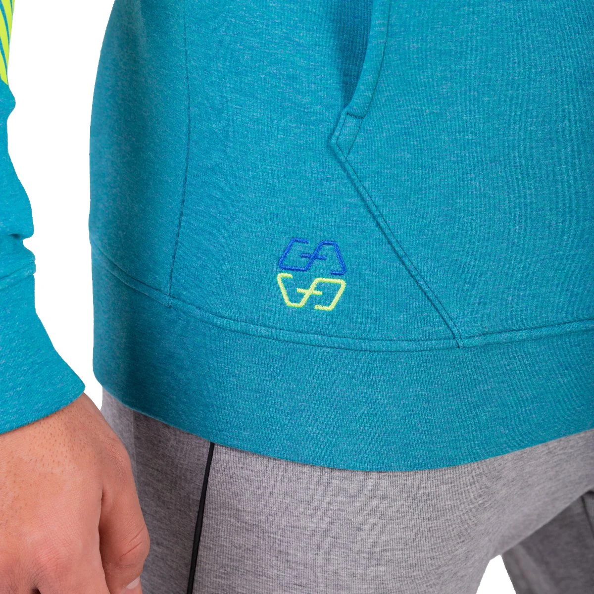 Protection Detachable Mask 1/2 Zip Mock Hoodies for Men - Image 13