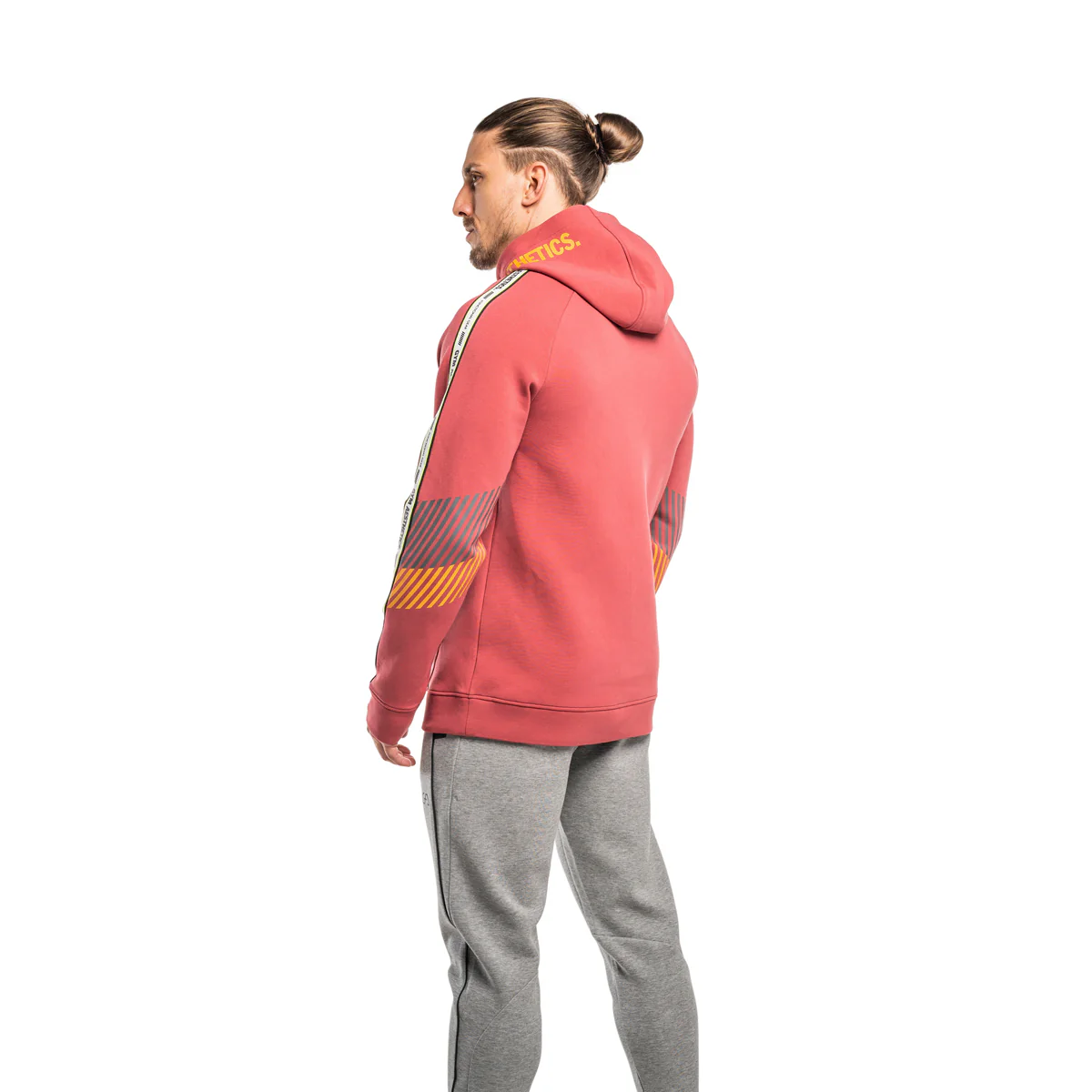 Protection Detachable Mask 1/2 Zip Mock Hoodies for Men - Image 37