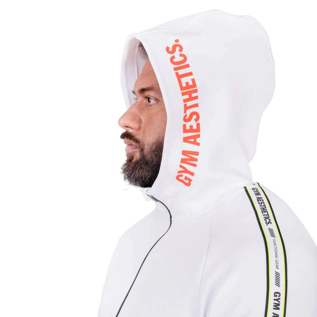 Protection Detachable Mask 1/2 Zip Mock Hoodies for Men - Image 5