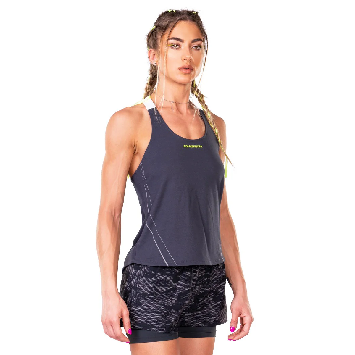 Activewear Coolever Cotton Touch Tank Top Y Back for Women - Image 9