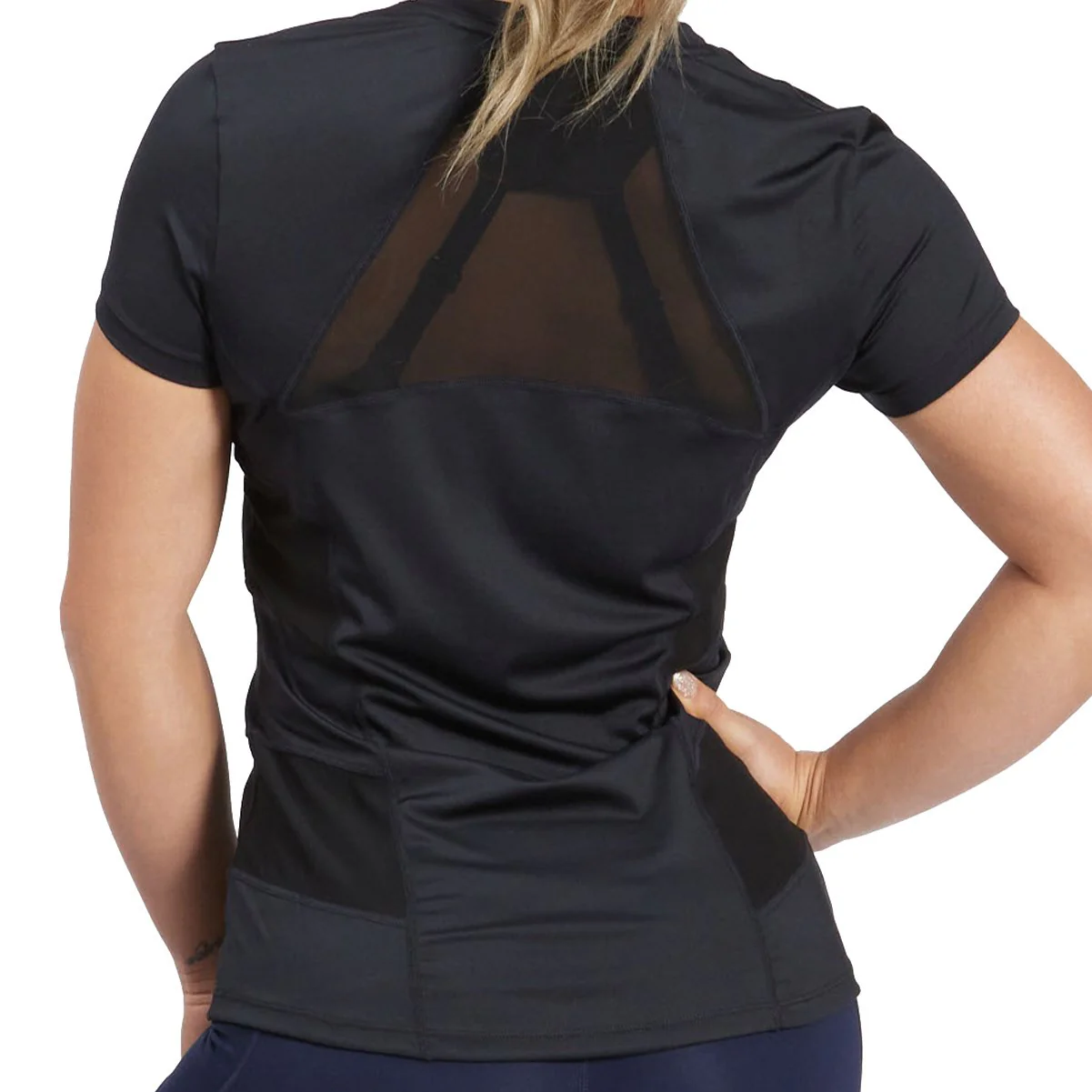 Activewear Mesh Blocking Sport Shirt for Women - Image 12