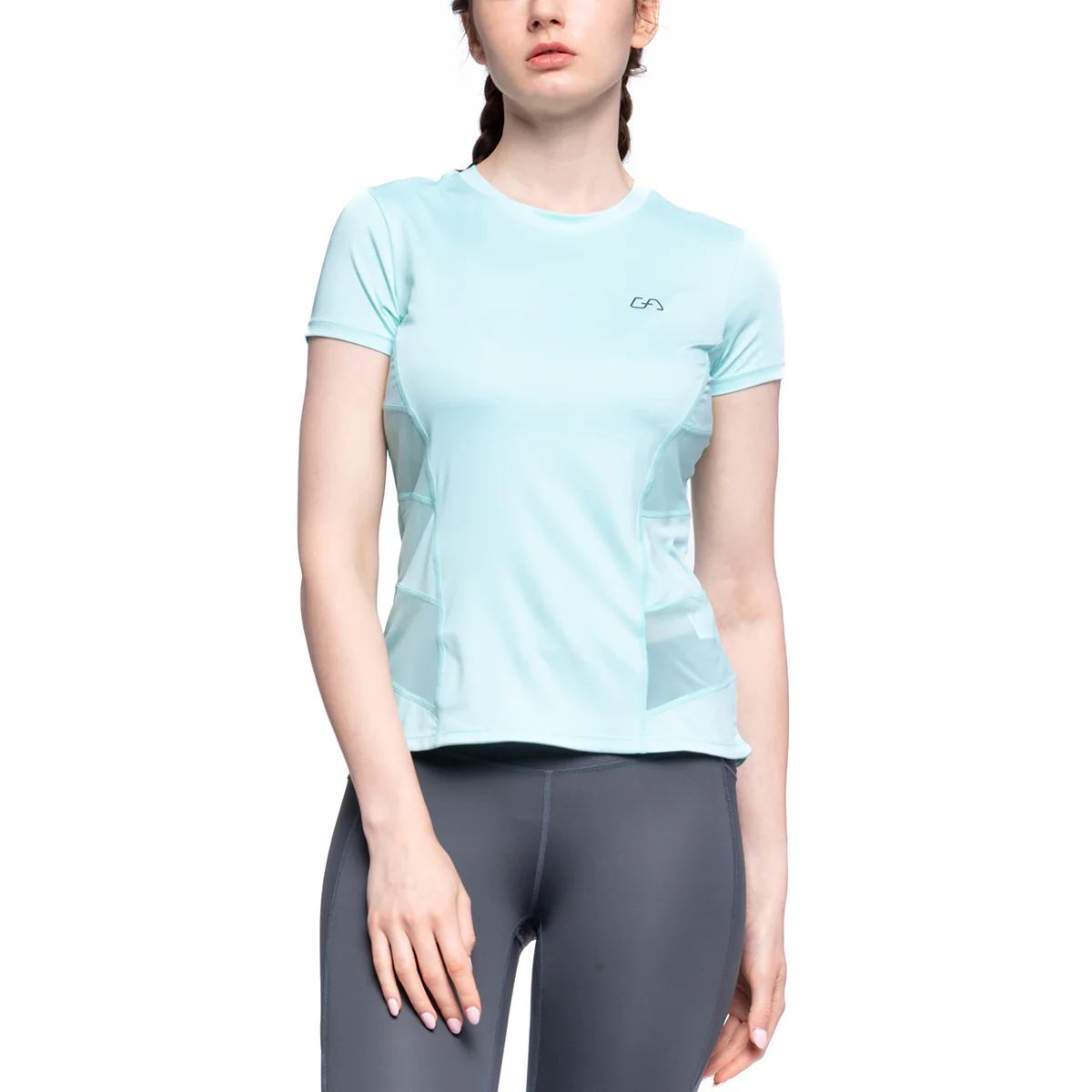 Activewear Mesh Blocking Sport Shirt for Women - Image 16