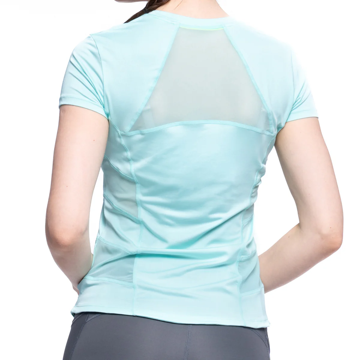Activewear Mesh Blocking Sport Shirt for Women - Image 18