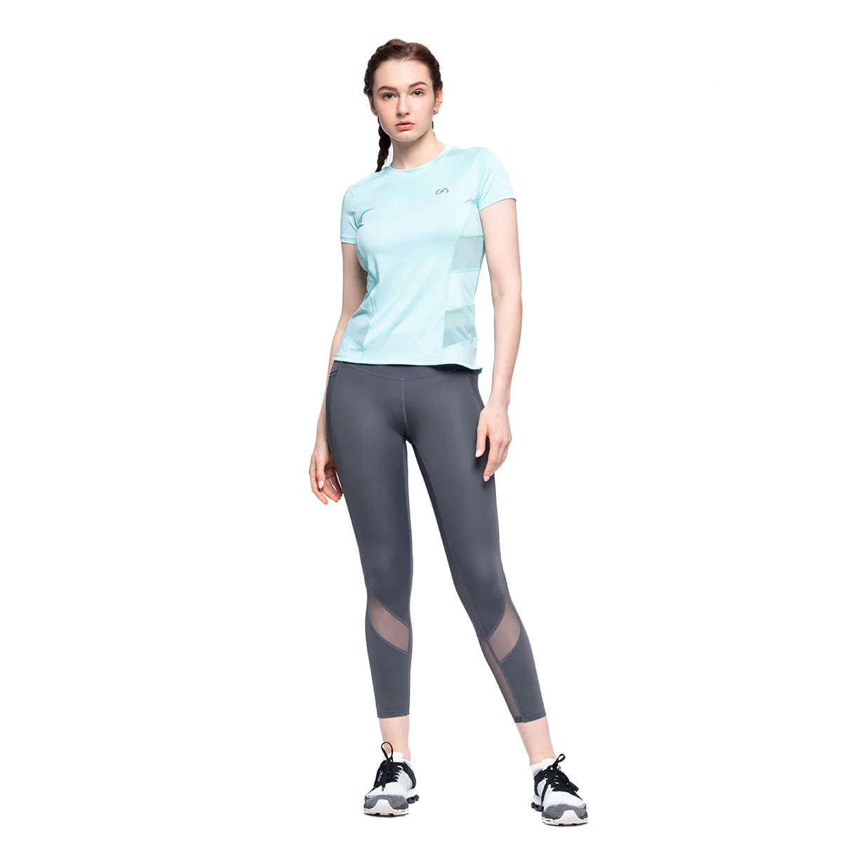 Activewear Mesh Blocking Sport Shirt for Women - Image 22