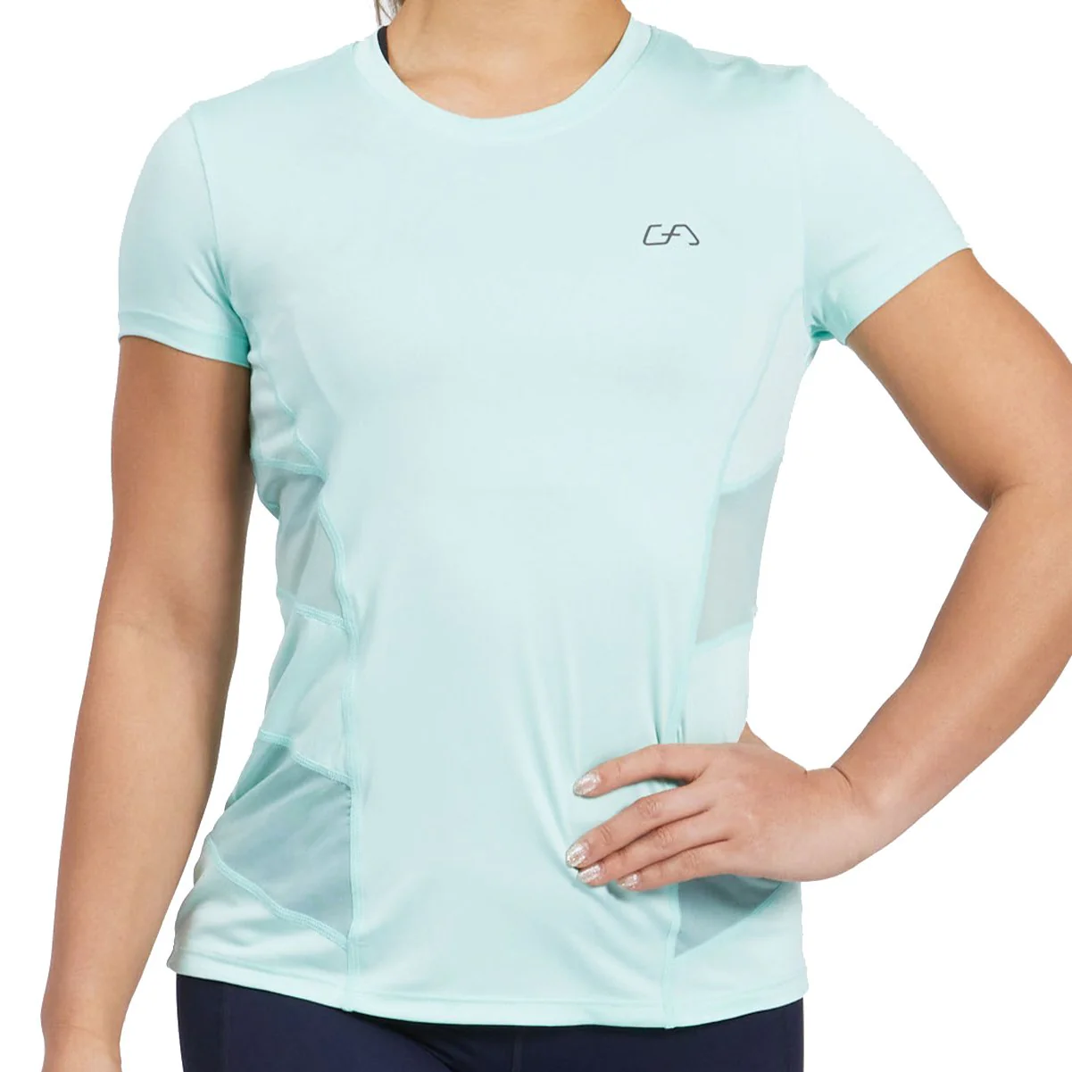 Activewear Mesh Blocking Sport Shirt for Women - Image 24