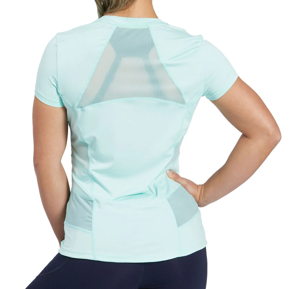 Activewear Mesh Blocking Sport Shirt for Women - Image 25