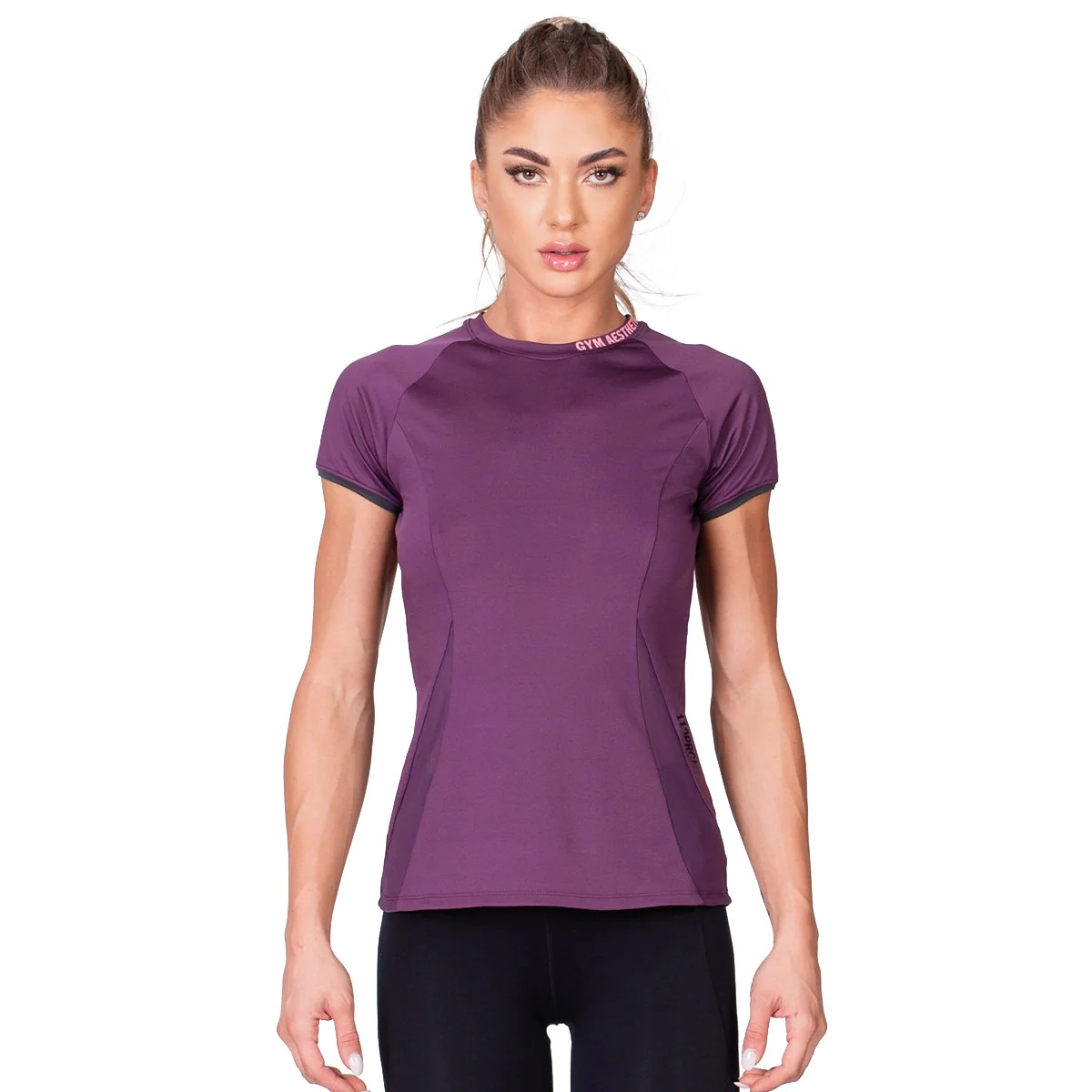 Activewear Mesh Blocking Sport Shirt for Women - Image 16