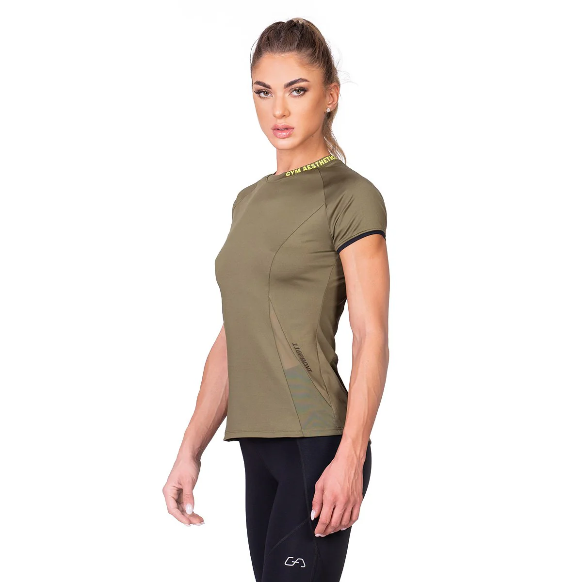 Activewear Mesh Blocking Sport Shirt for Women - Image 3
