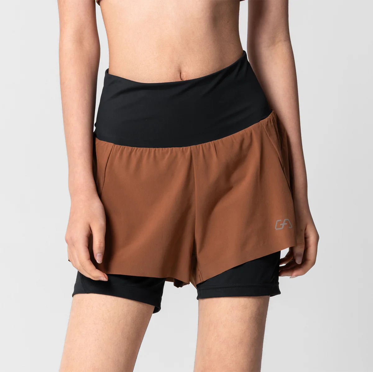 Activewear 2in1 Color Block Running Shorts for Women - Image 11
