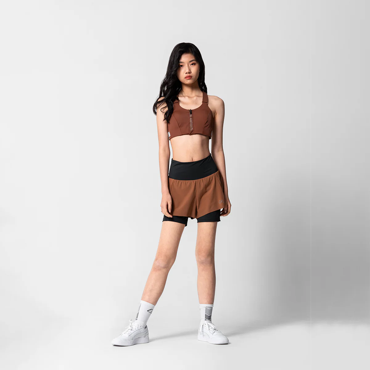 Activewear 2in1 Color Block Running Shorts for Women - Image 12