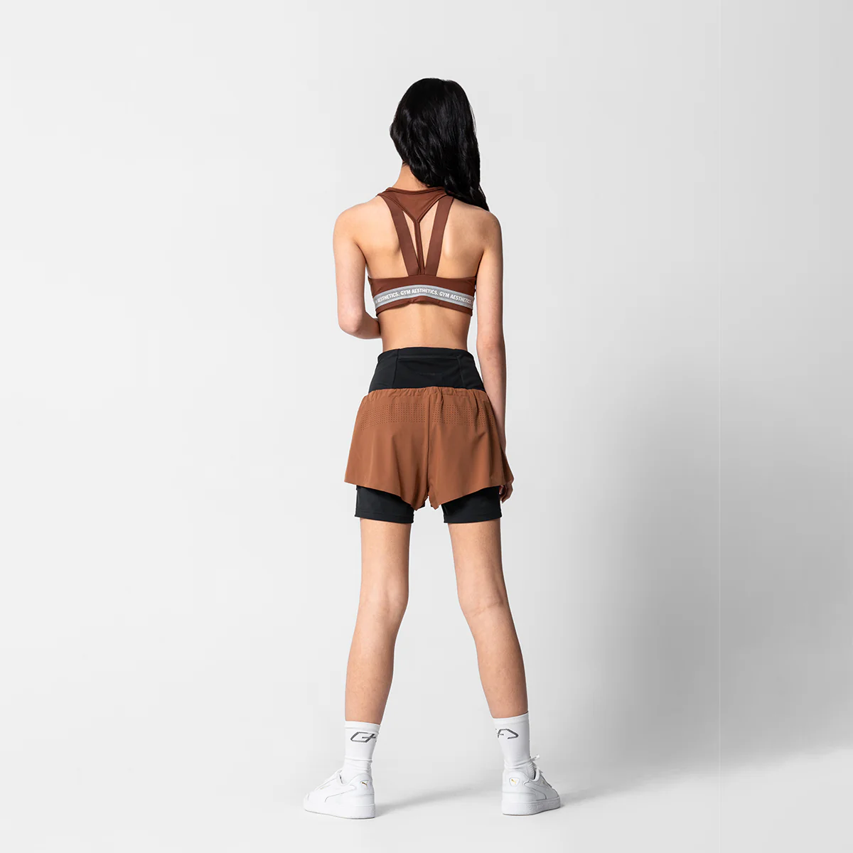 Activewear 2in1 Color Block Running Shorts for Women - Image 14
