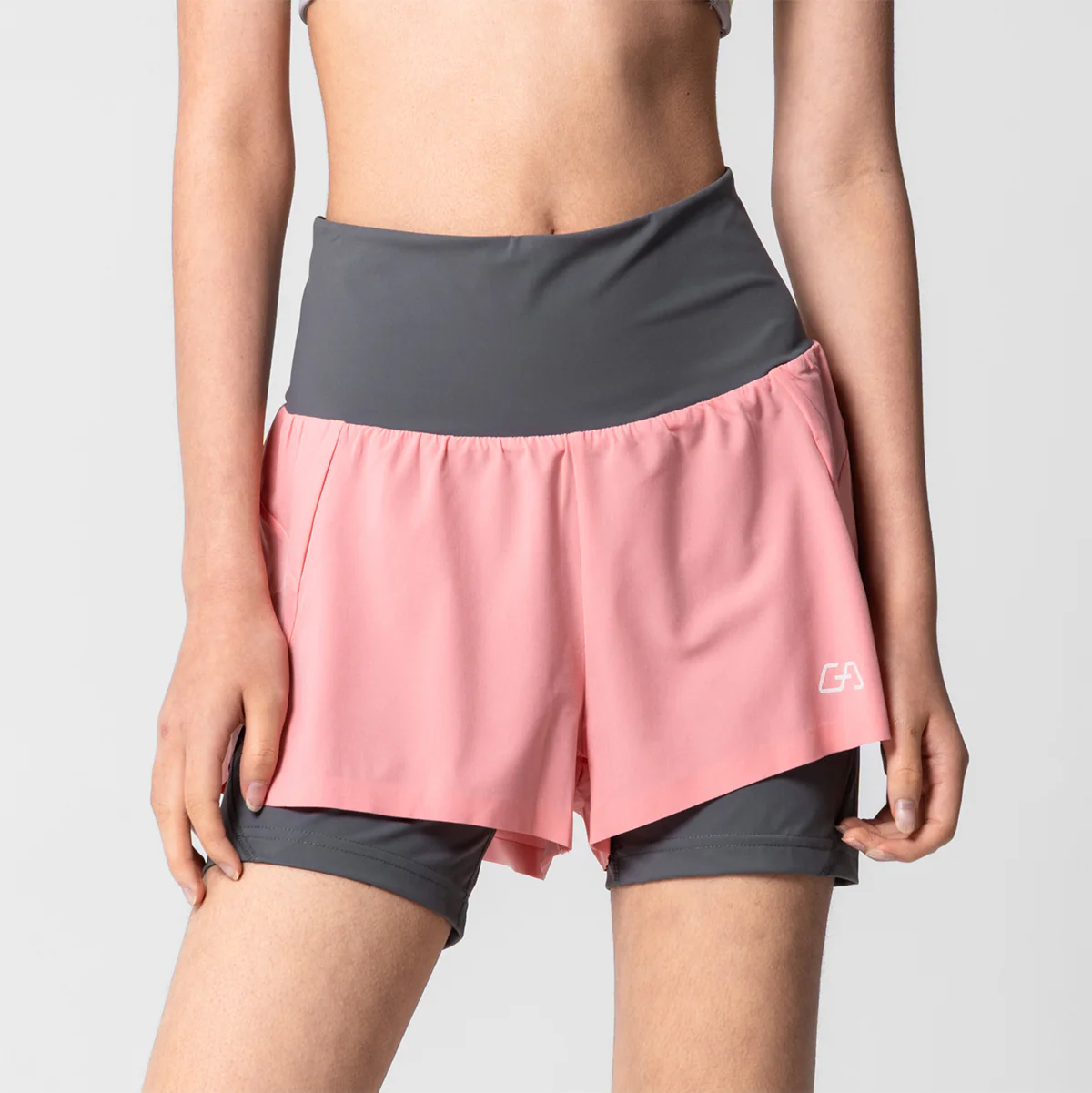 Activewear 2in1 Color Block Running Shorts for Women - Image 21