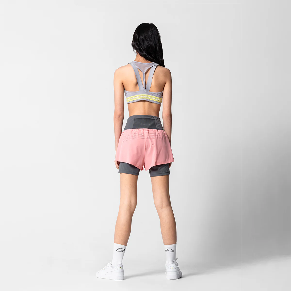 Activewear 2in1 Color Block Running Shorts for Women - Image 24