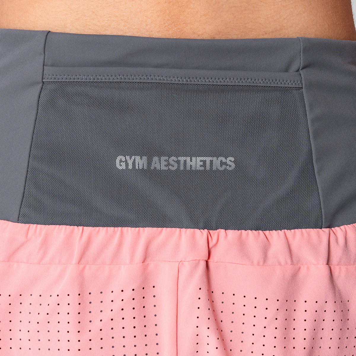 Activewear 2in1 Color Block Running Shorts for Women - Image 26