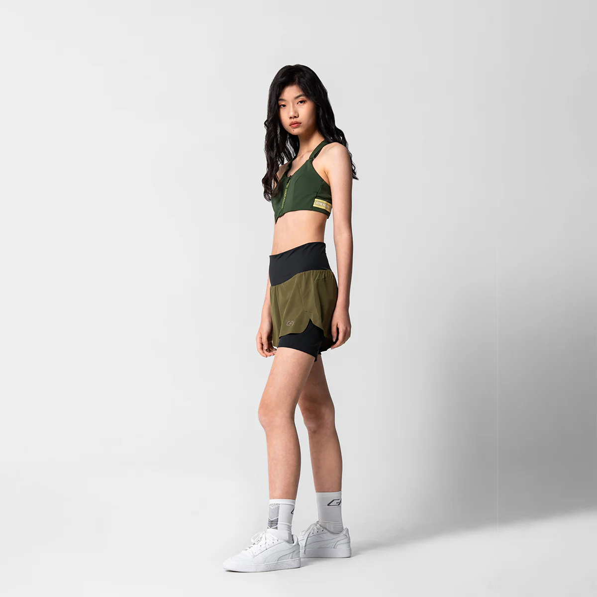 Activewear 2in1 Color Block Running Shorts for Women - Image 3