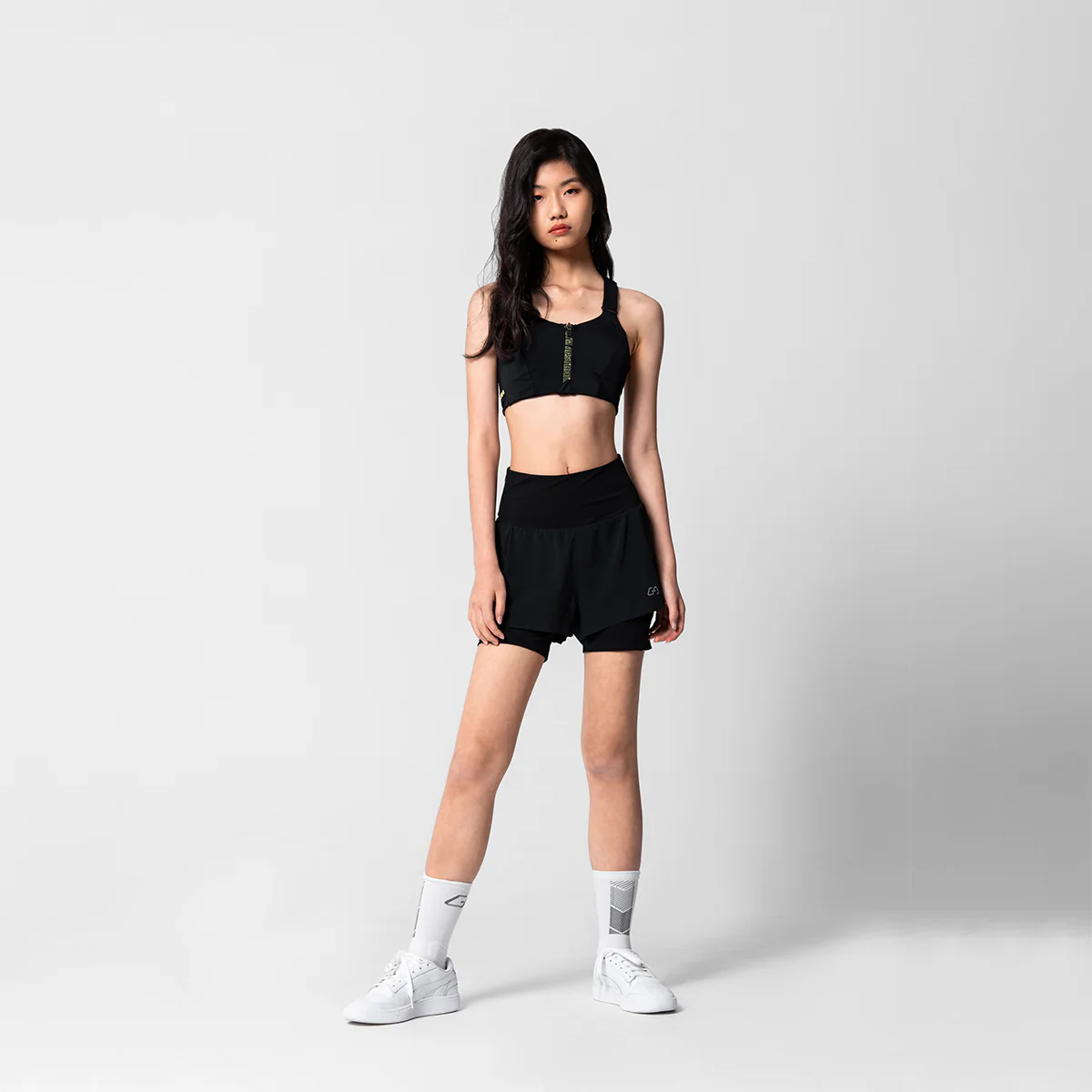 Activewear 2in1 Color Block Running Shorts for Women - Image 32