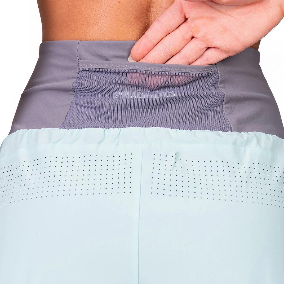 Activewear 2in1 Color Block Running Shorts for Women - Image 44
