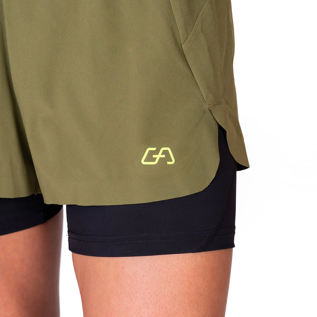 Activewear 2in1 Color Block Running Shorts for Women - Image 58