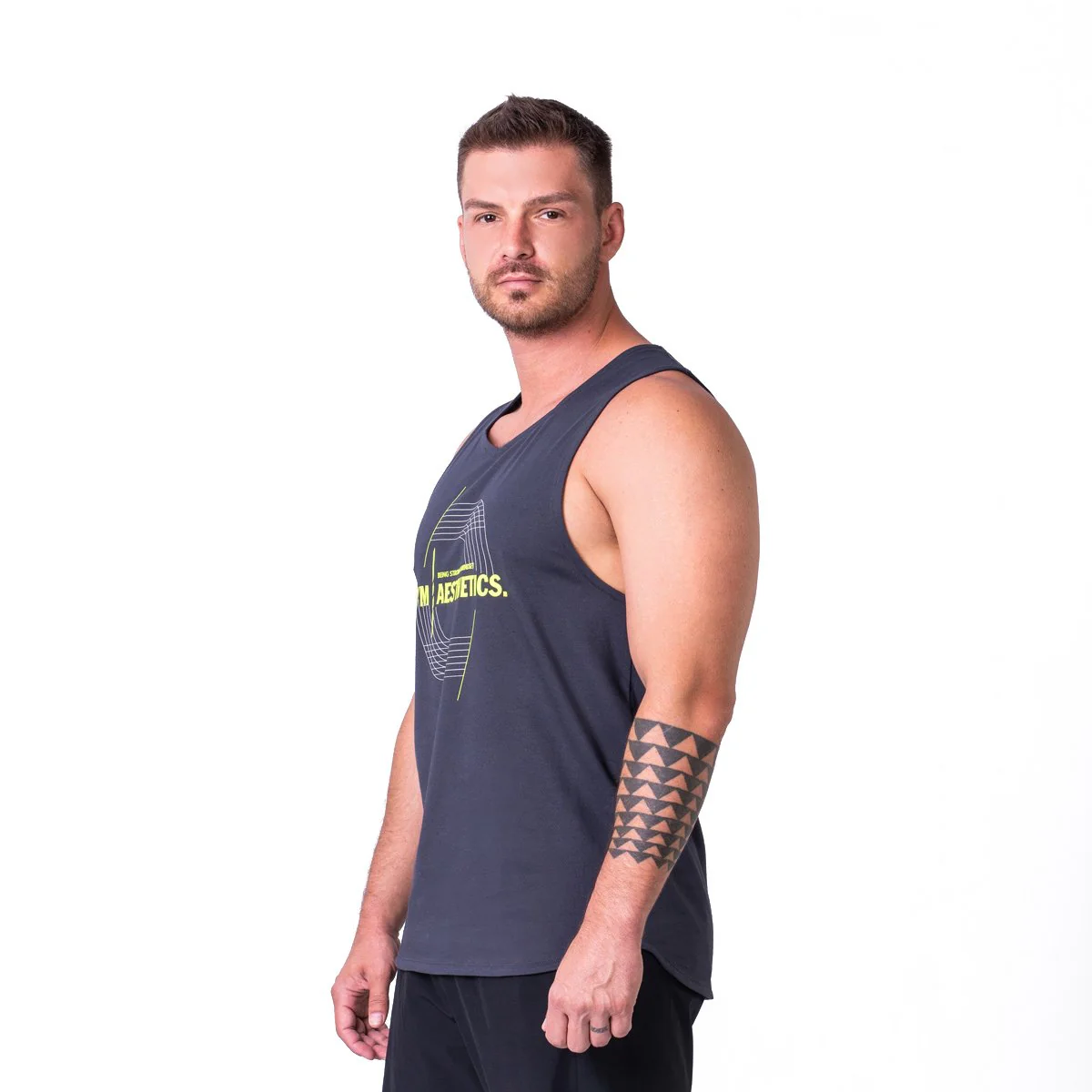 Essential Coolever Cotton Touch Gym Stringer for Men - Image 9
