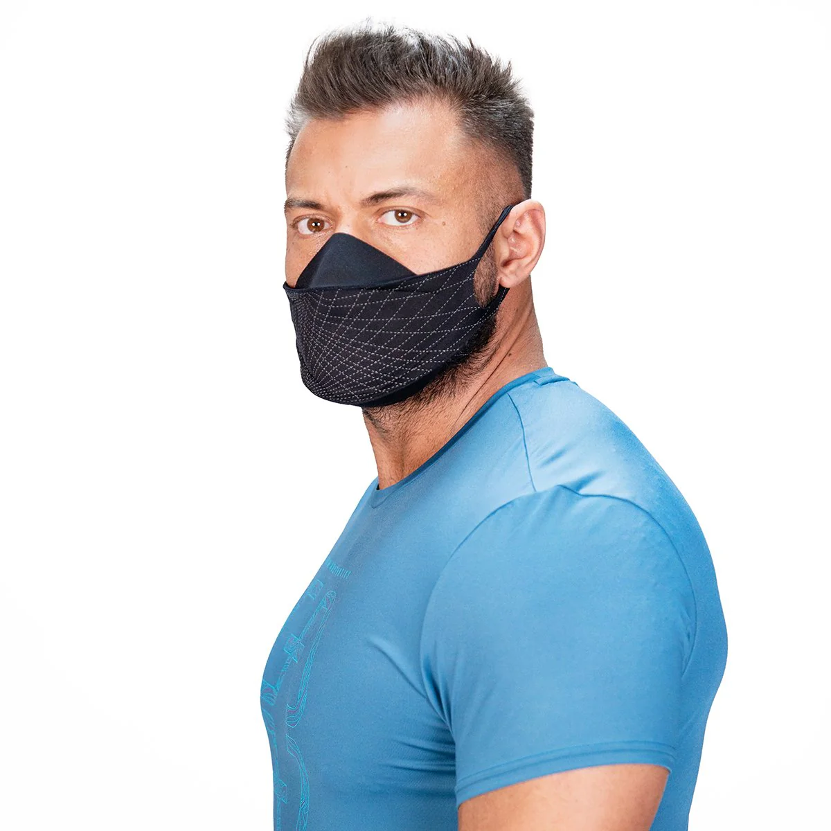 HiQPRO Reusable Mask Powered by airDefender Patented Antimicrobial Technology with printing - Image 8