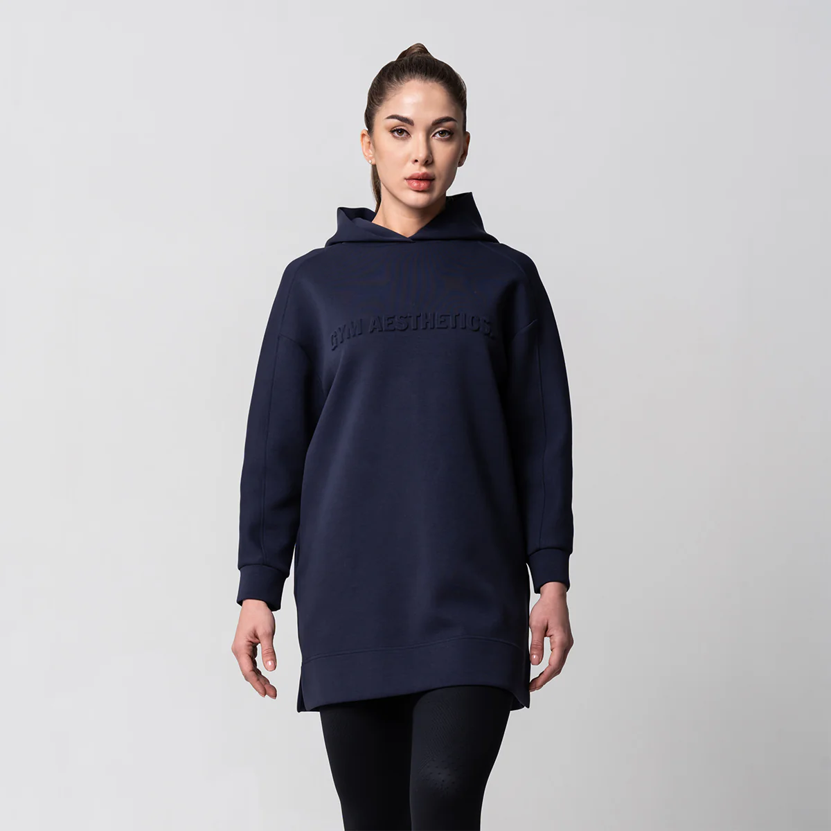 Oversize Everyday Wears Embossed print Hoodies Tunic for Women - Image 13