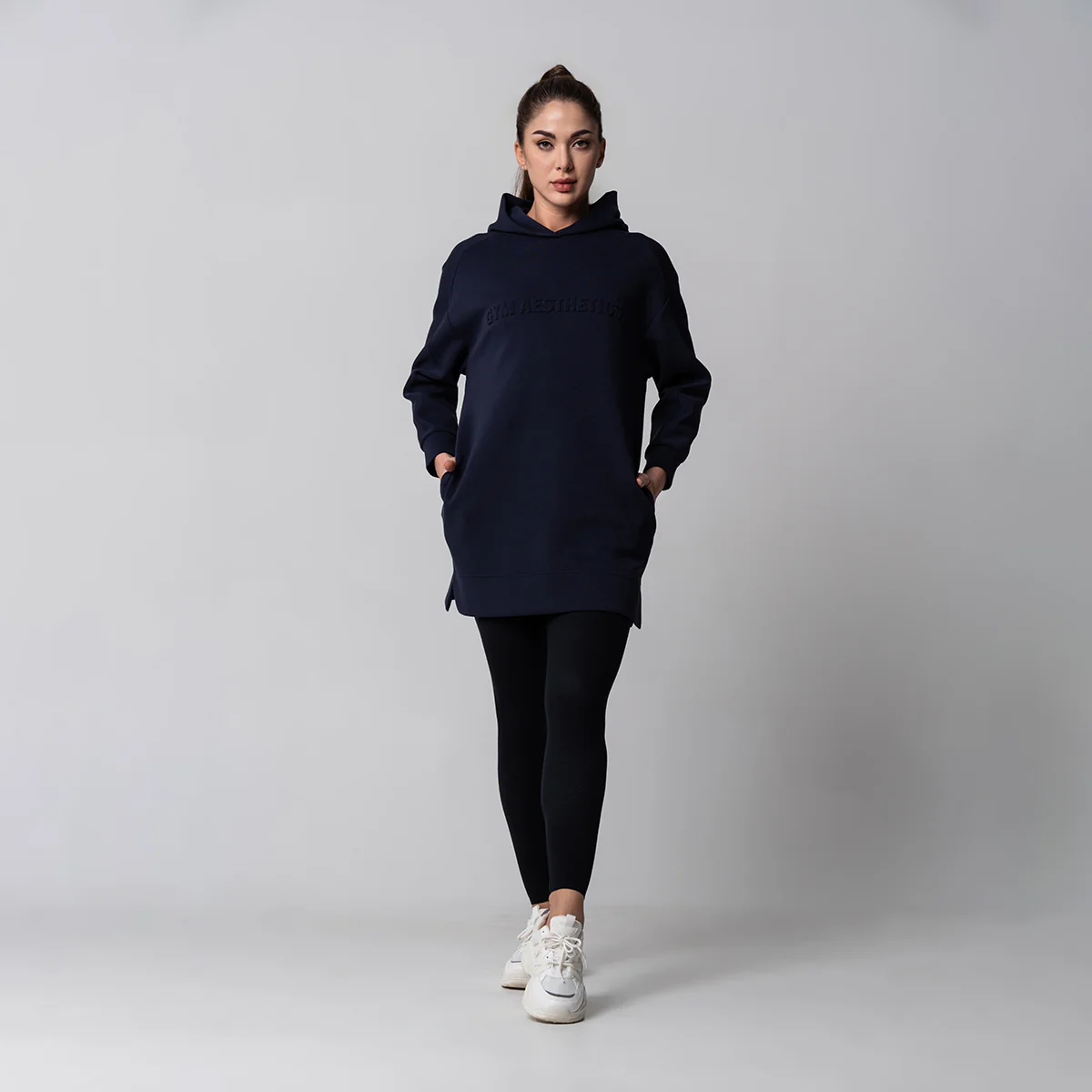 Oversize Everyday Wears Embossed print Hoodies Tunic for Women - Image 14