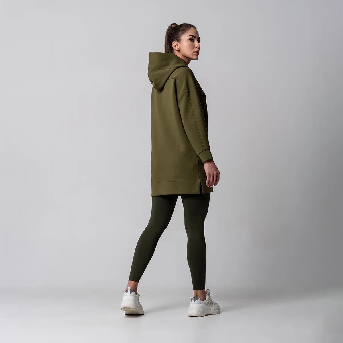 Oversize Everyday Wears Embossed print Hoodies Tunic for Women - Image 4
