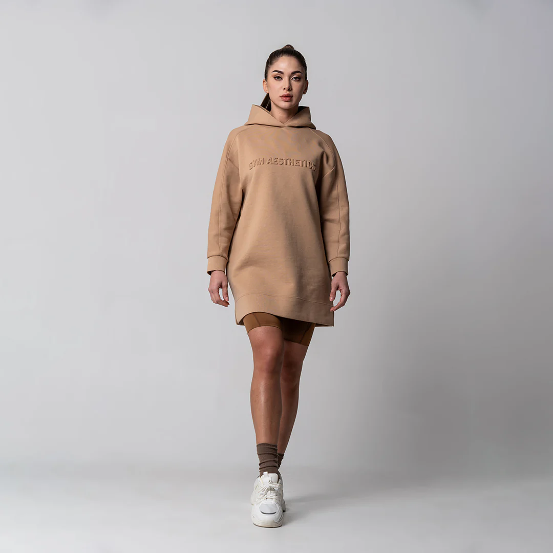 Oversize Everyday Wears Embossed print Hoodies Tunic for Women - Image 6
