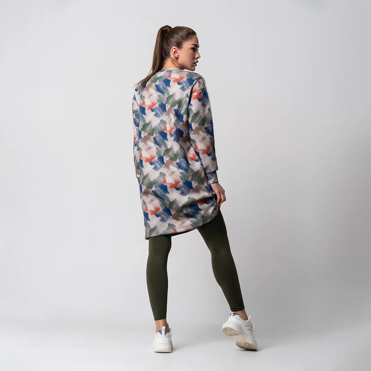 Oversize Everyday Wears Pattern Sweatshirt Tunic for Women - Image 4