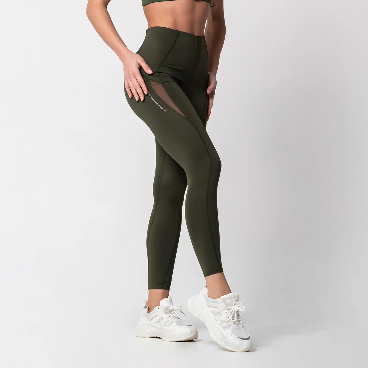 Tummy control Training Mesh Blocking Leggings for Women