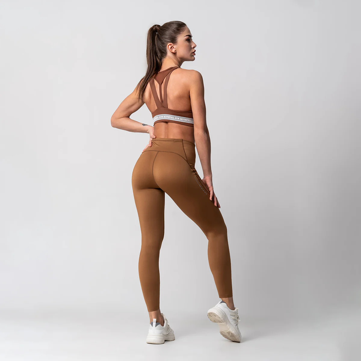Tummy control Training Mesh Blocking Leggings for Women - Image 21