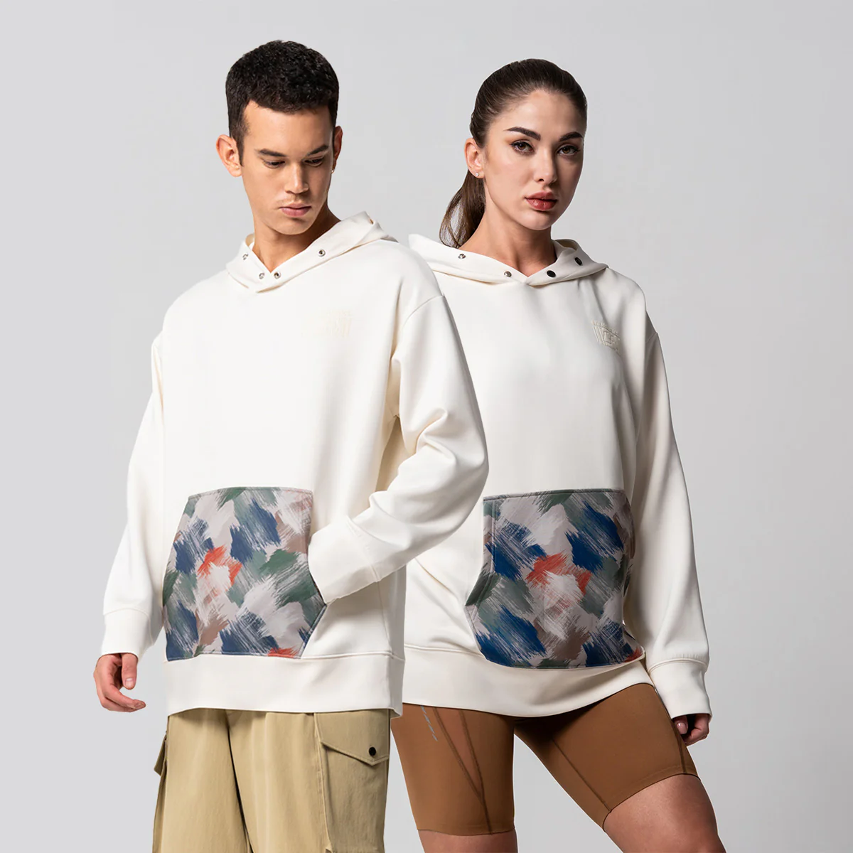 Oversize Everyday Wears flocking print Hoodies Pattern pocket for Unisex - Image 15