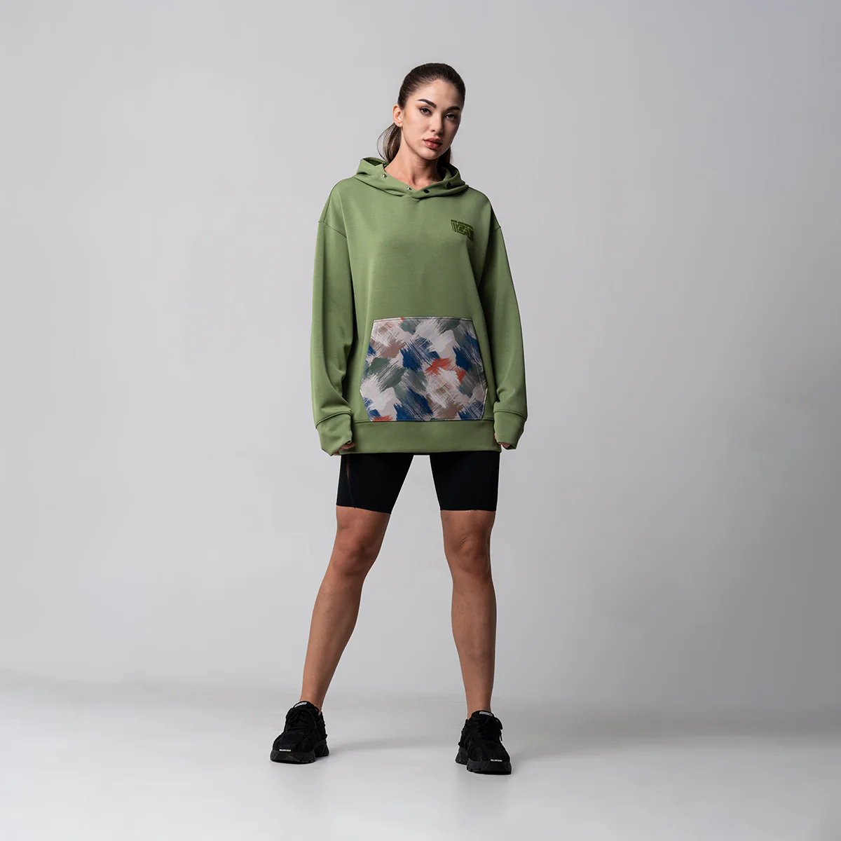 Oversize Everyday Wears flocking print Hoodies Pattern pocket for Unisex - Image 9