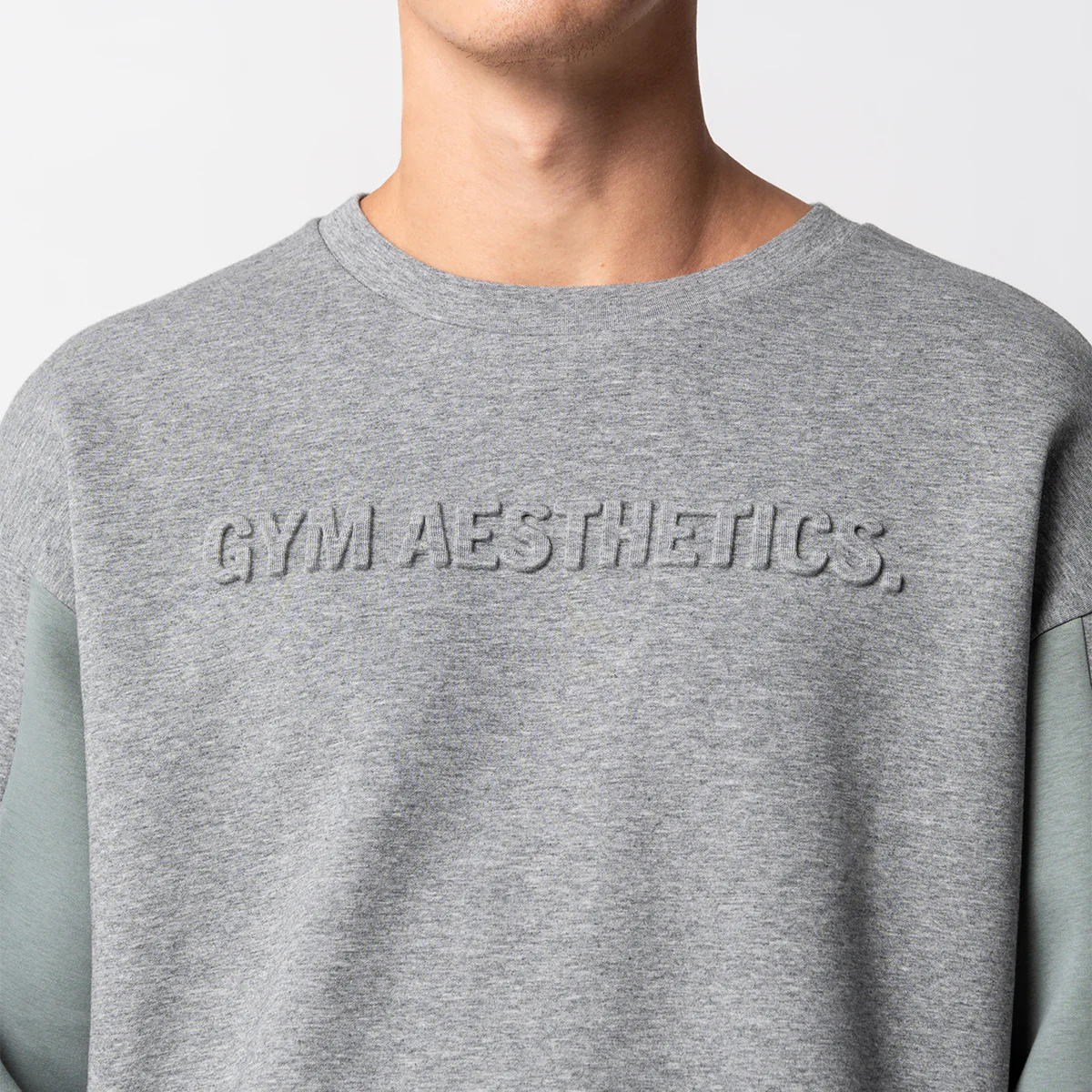Oversize Everyday Wears Embossed print Sweatshirt Color Blocking for Men - Image 17
