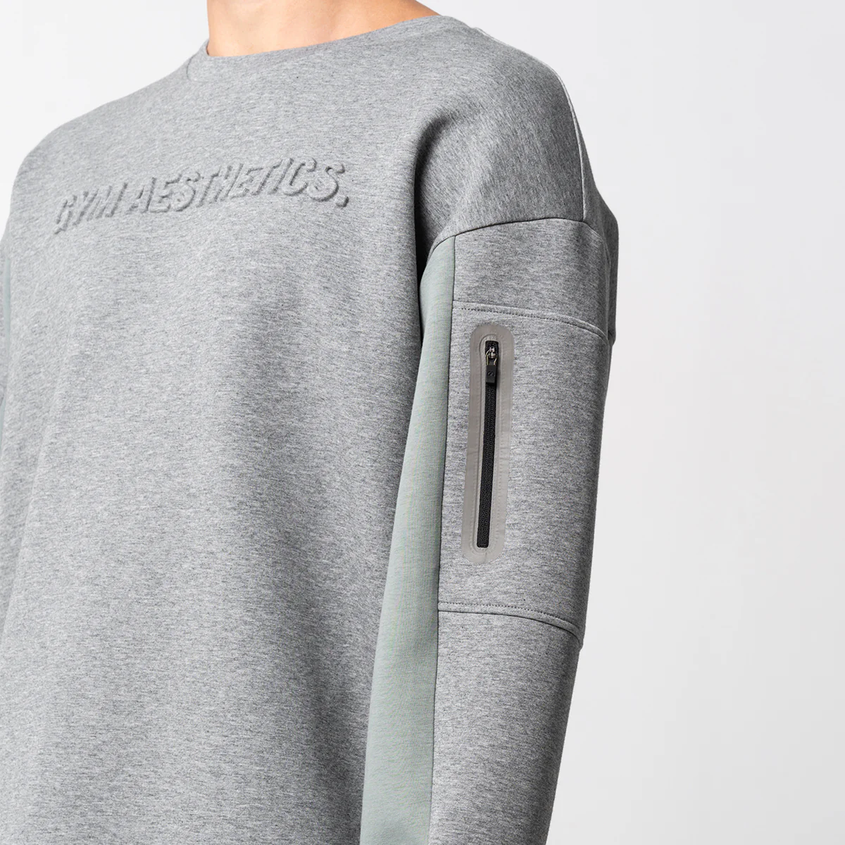 Oversize Everyday Wears Embossed print Sweatshirt Color Blocking for Men - Image 18