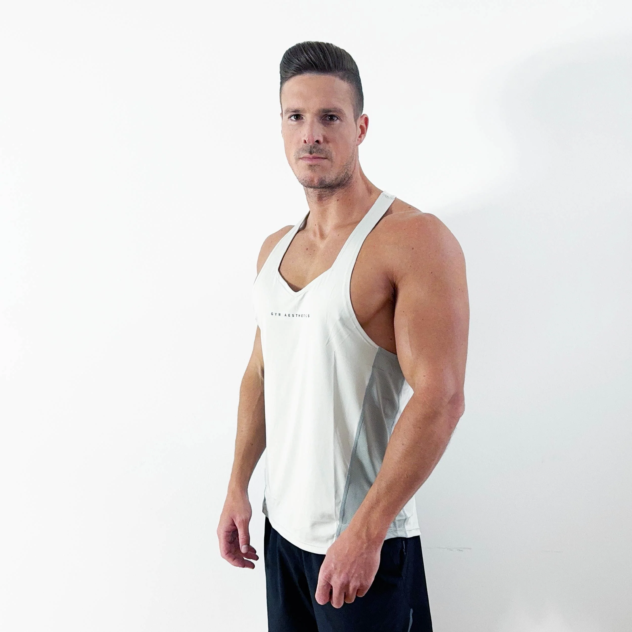 GA Tech Body Builder Essential Stringer Y Back for Men - Image 38