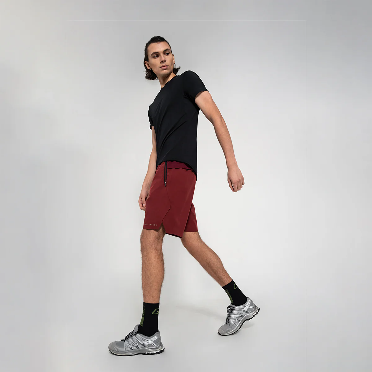 Fabric Blocking Activewear Performance 9 inch Shorts for Men - Image 42