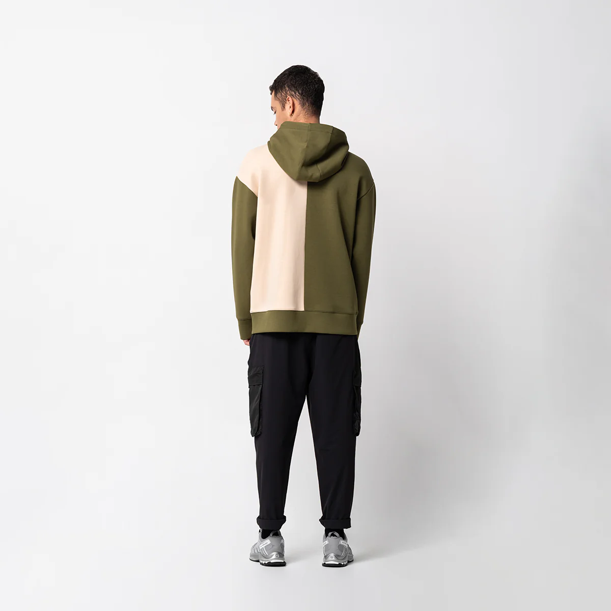 Oversize Everyday Wears Color Blocking Hoodies for Men - Image 12
