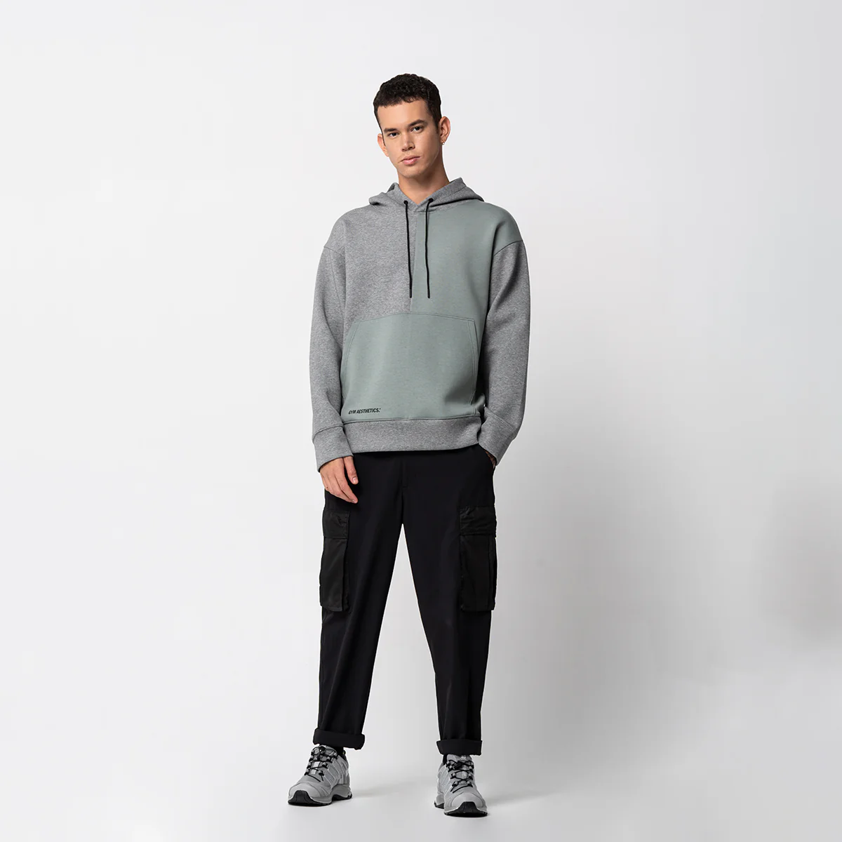Oversize Everyday Wears Color Blocking Hoodies for Men - Image 14