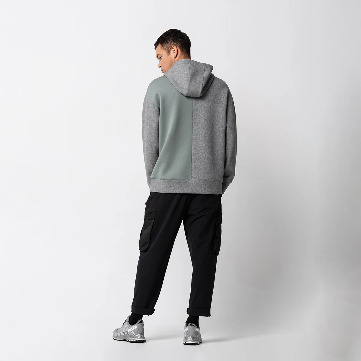Oversize Everyday Wears Color Blocking Hoodies for Men - Image 16