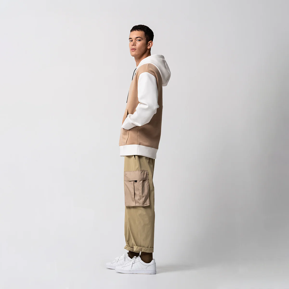 Oversize Everyday Wears Color Blocking Hoodies for Men - Image 3
