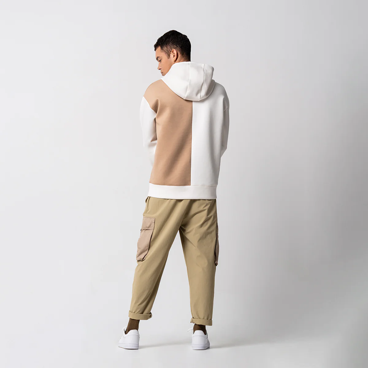 Oversize Everyday Wears Color Blocking Hoodies for Men - Image 4