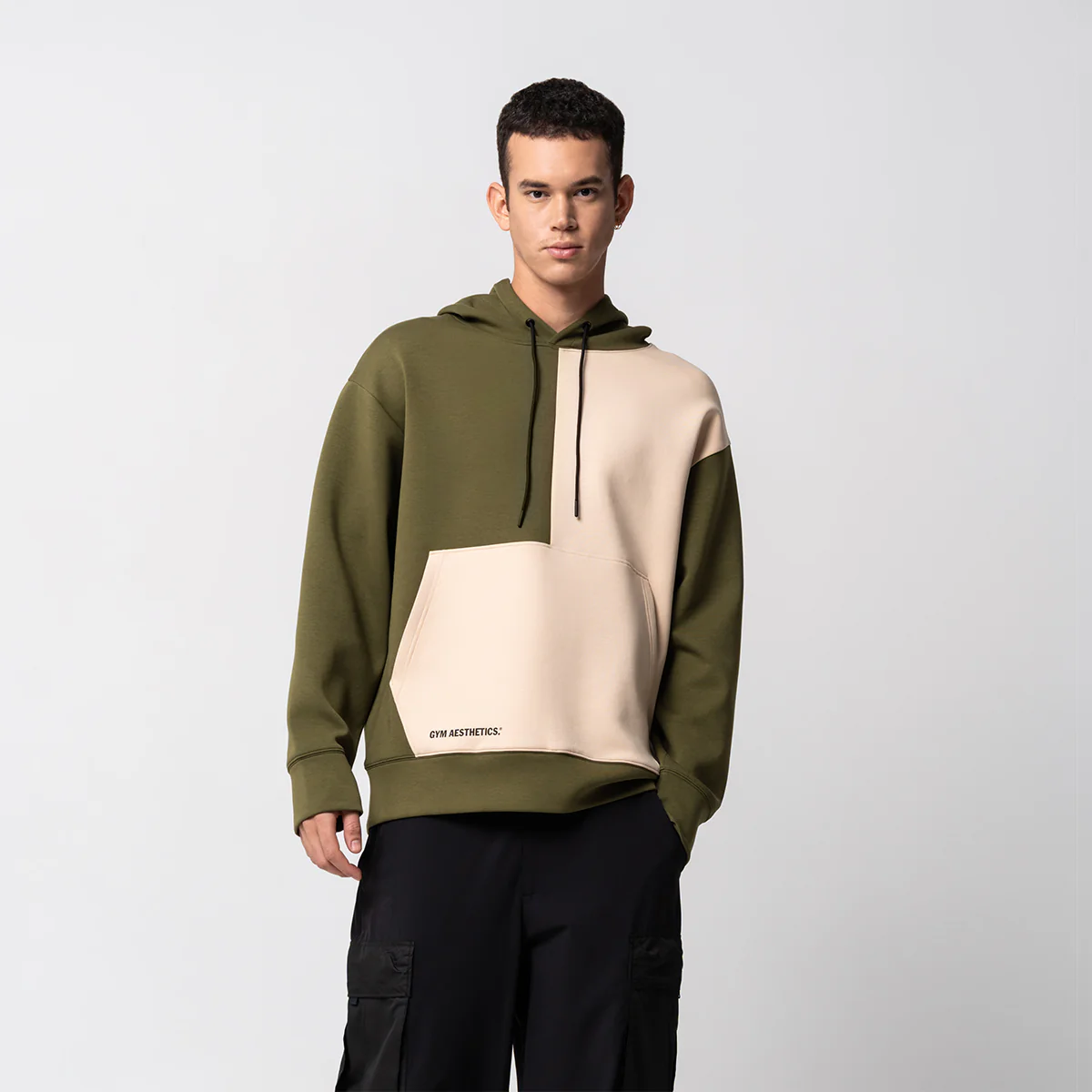 Oversize Everyday Wears Color Blocking Hoodies for Men - Image 7