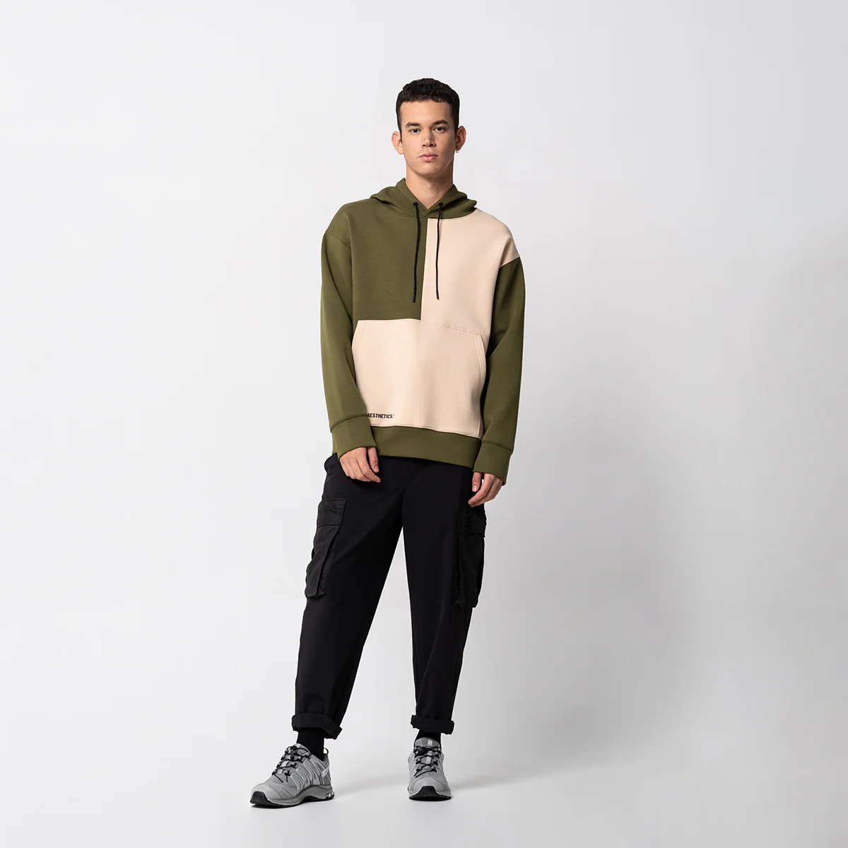 Oversize Everyday Wears Color Blocking Hoodies for Men - Image 8