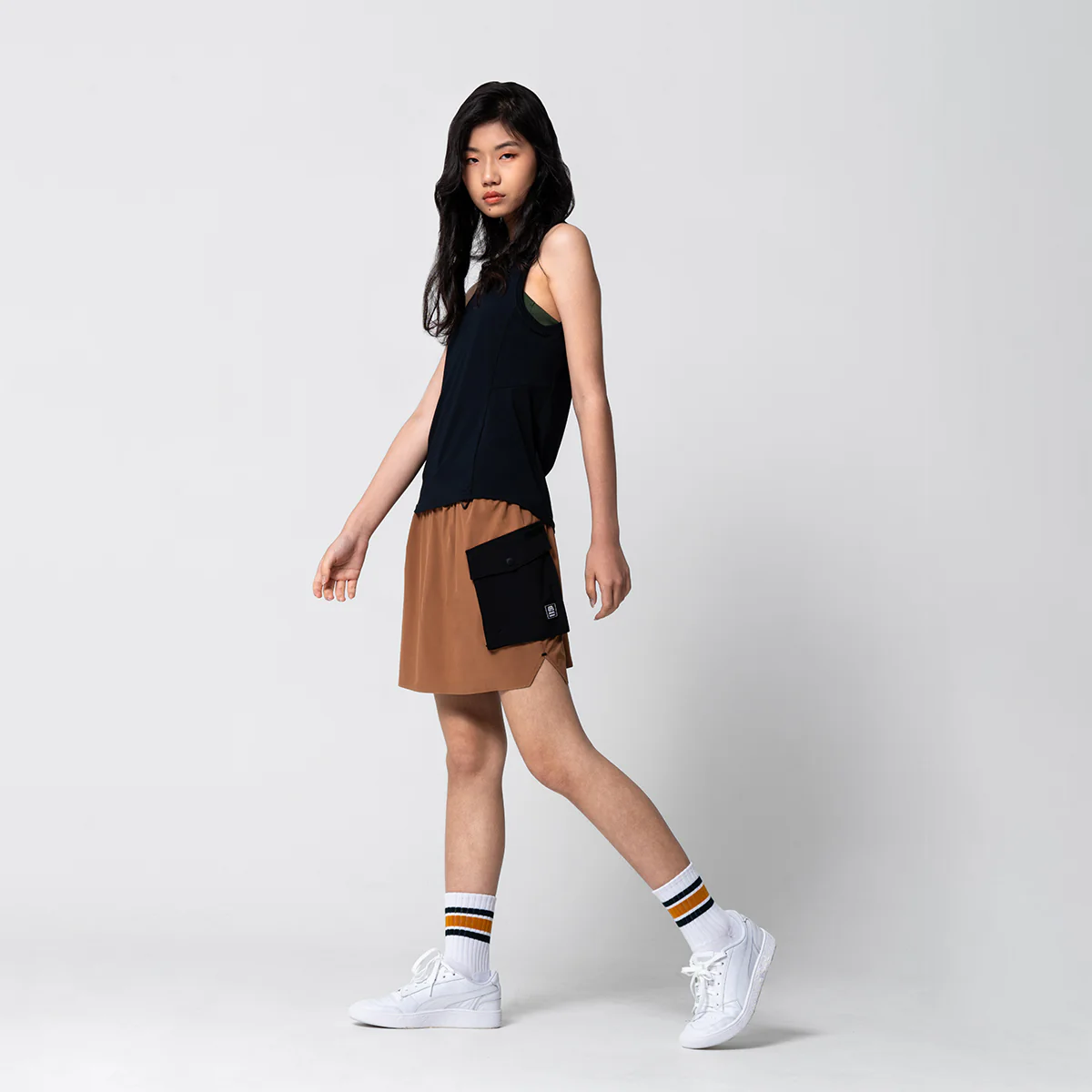2in1 Color Block Activewear Cargo Skirt for Women - Image 15