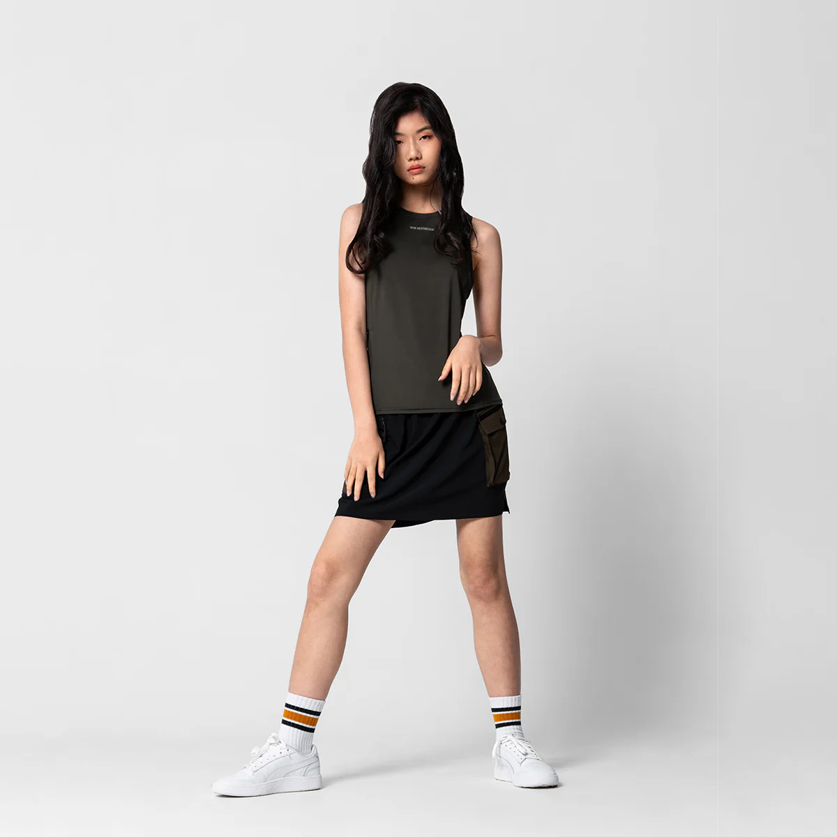 2in1 Color Block Activewear Cargo Skirt for Women - Image 26