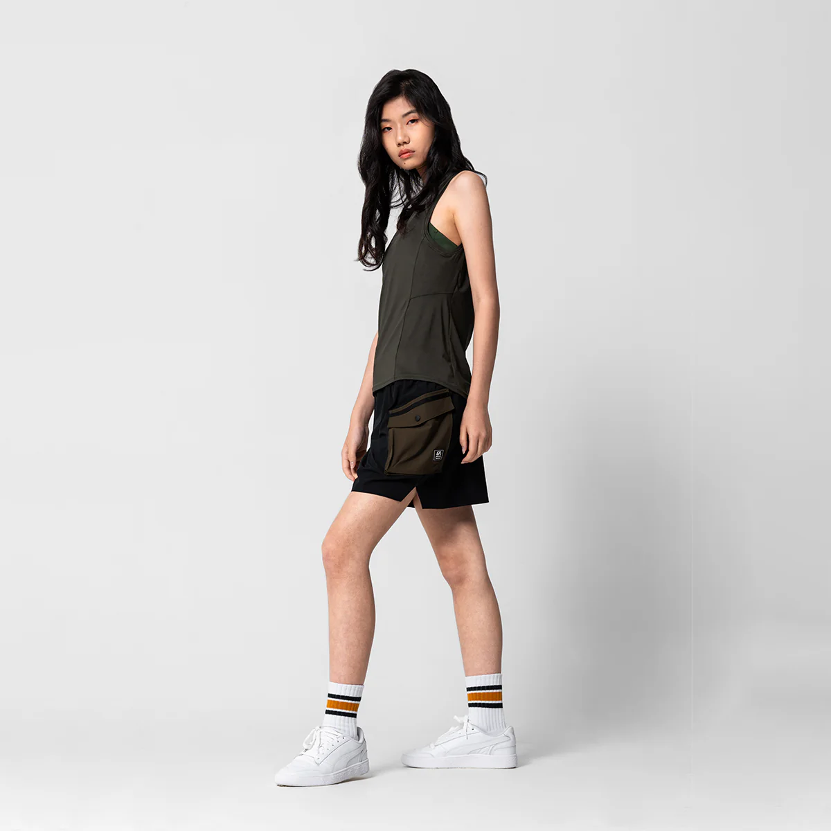2in1 Color Block Activewear Cargo Skirt for Women - Image 27