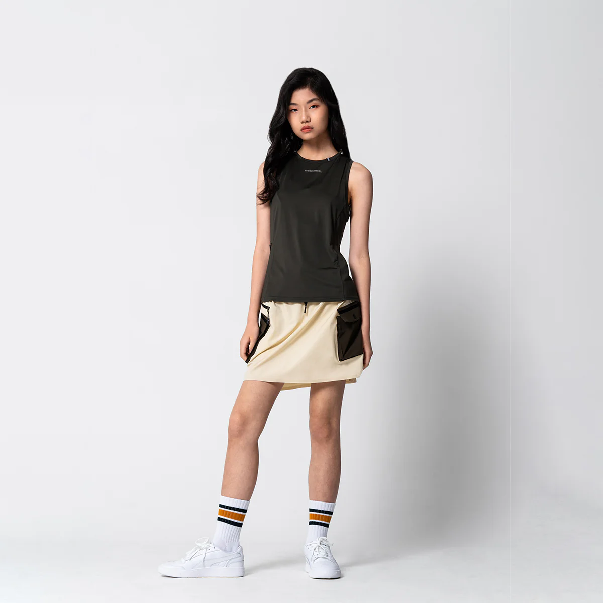2in1 Color Block Activewear Cargo Skirt for Women - Image 38