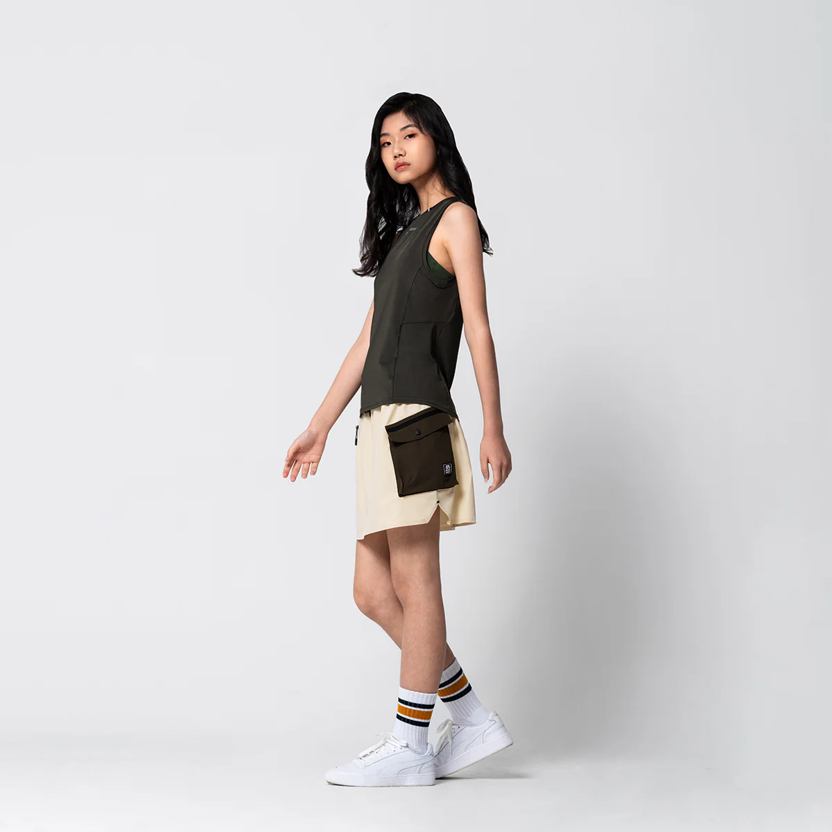 2in1 Color Block Activewear Cargo Skirt for Women - Image 39