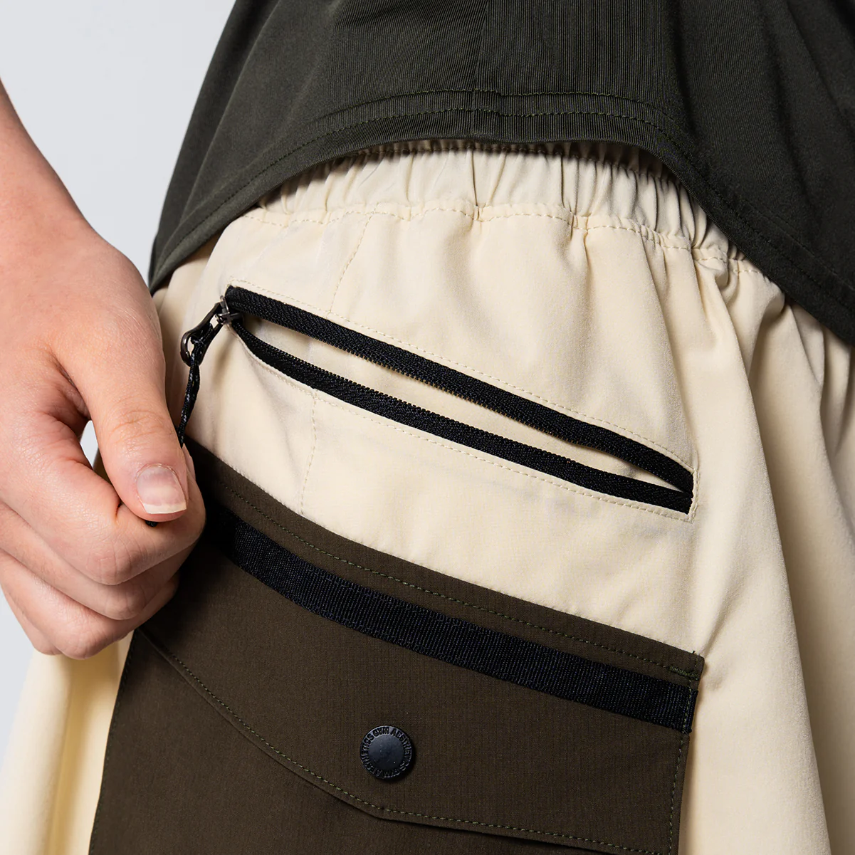 2in1 Color Block Activewear Cargo Skirt for Women - Image 44
